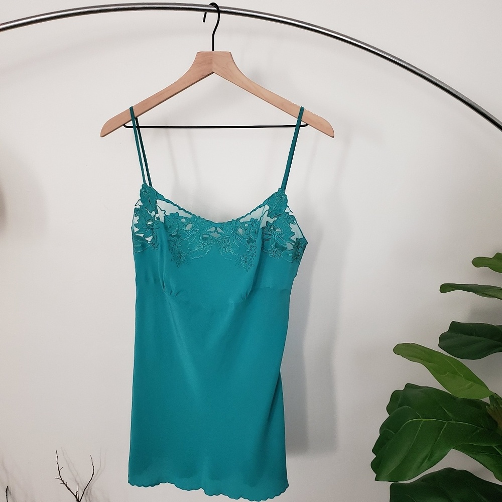 Trina Turk Turquoise Silk Camisole